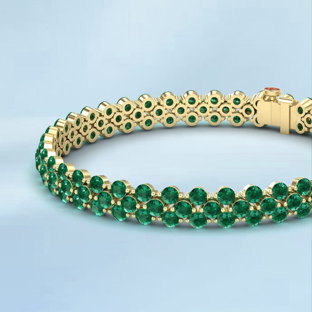 Lab Grown Emerald Bracelets