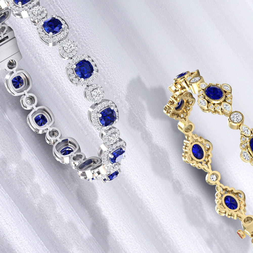Lab Grown Sapphire Bracelets