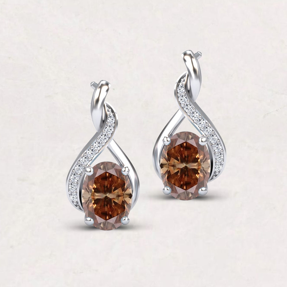 Champagne Diamond Earrings
