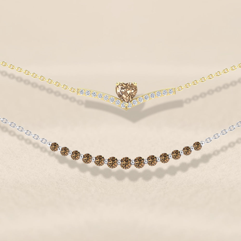 Champagne Diamond Necklaces