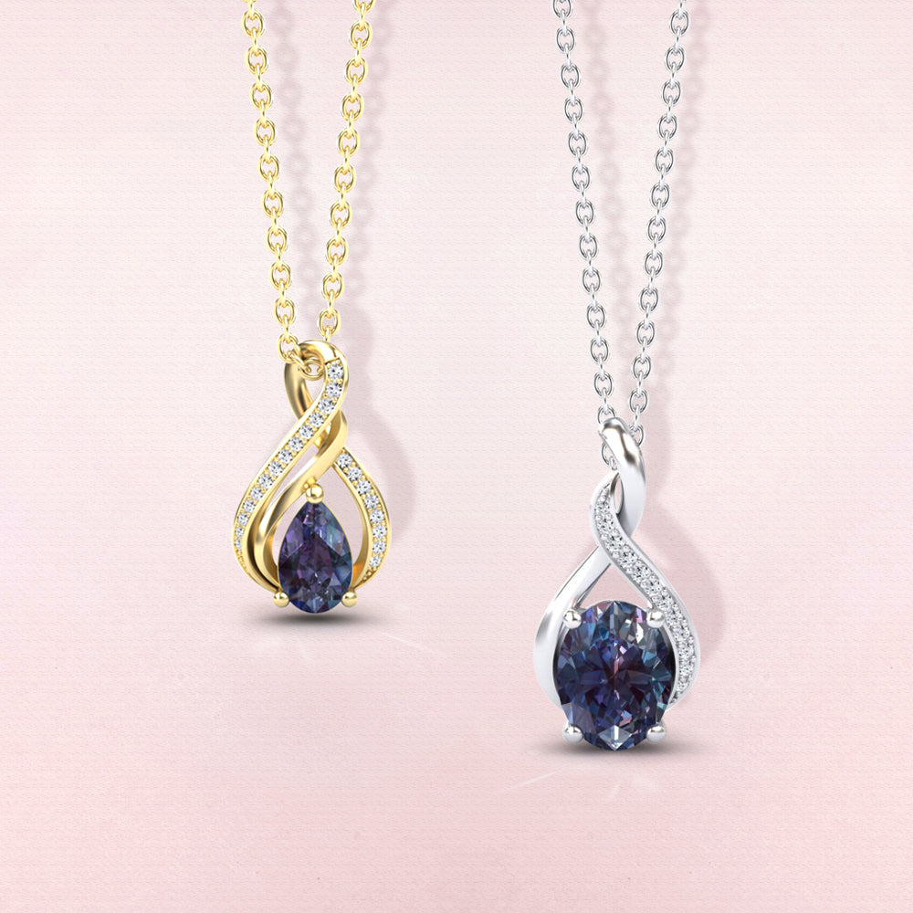 Lab Grown Alexandrite Necklaces