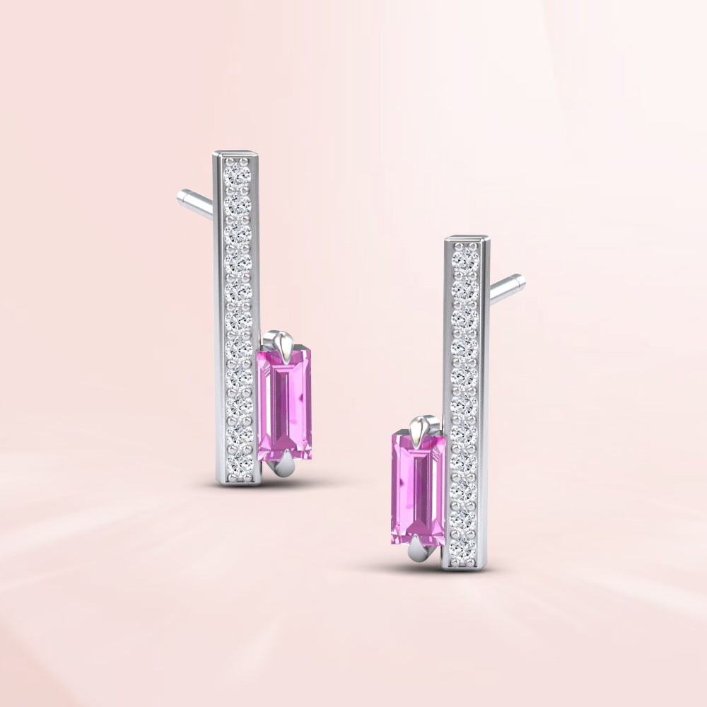 Pink Sapphire Earrings