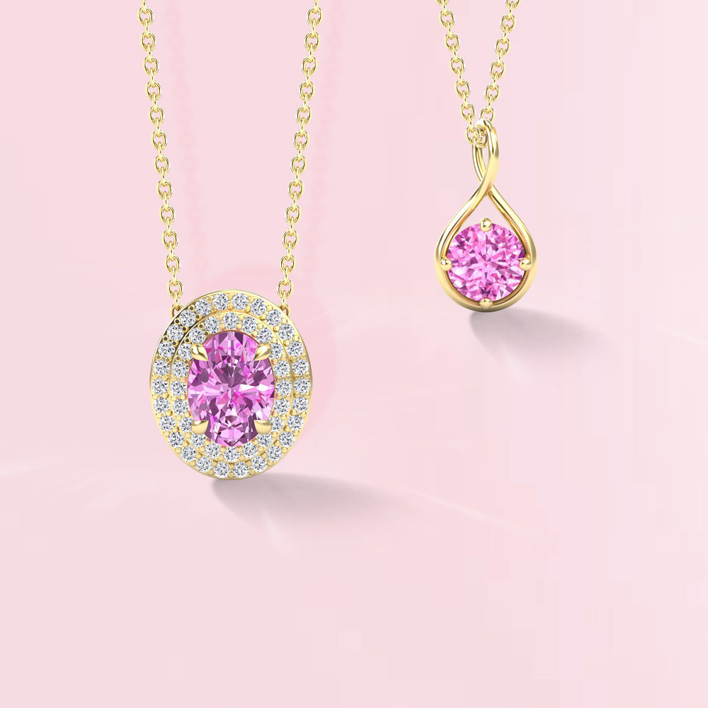 Pink Sapphire Necklaces
