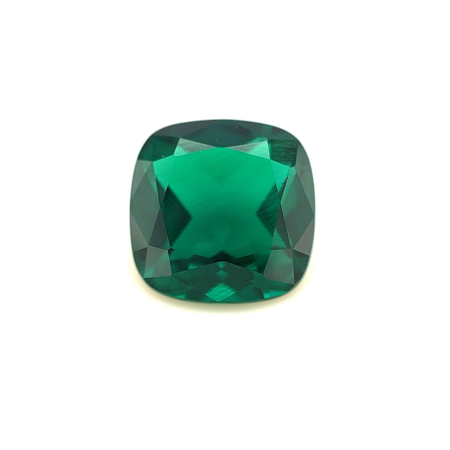 10mm Exceptional Cushion Zambian Color Lab Created Emerald