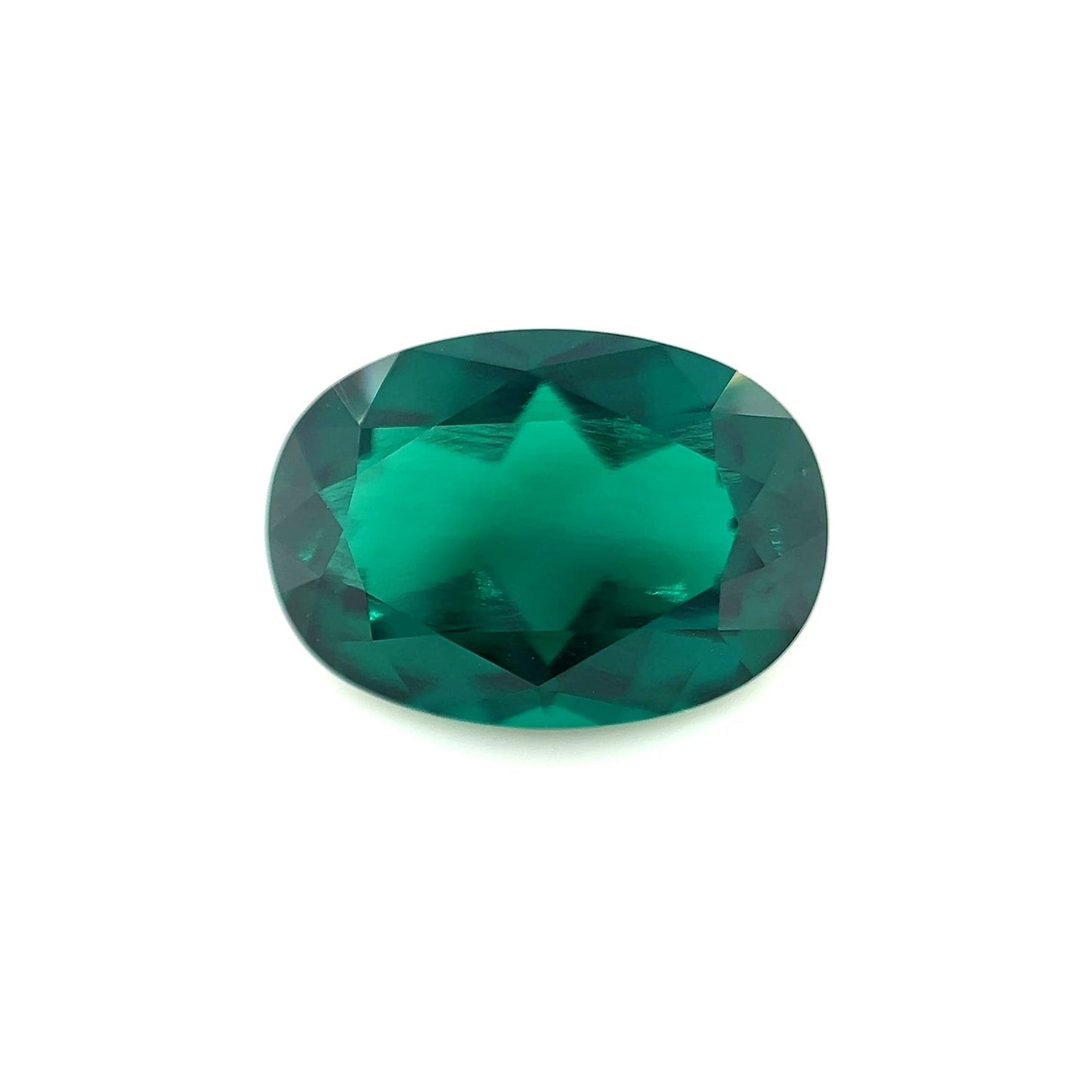 14.0x10.0 Exceptional Oval Color Lab Created Emerald