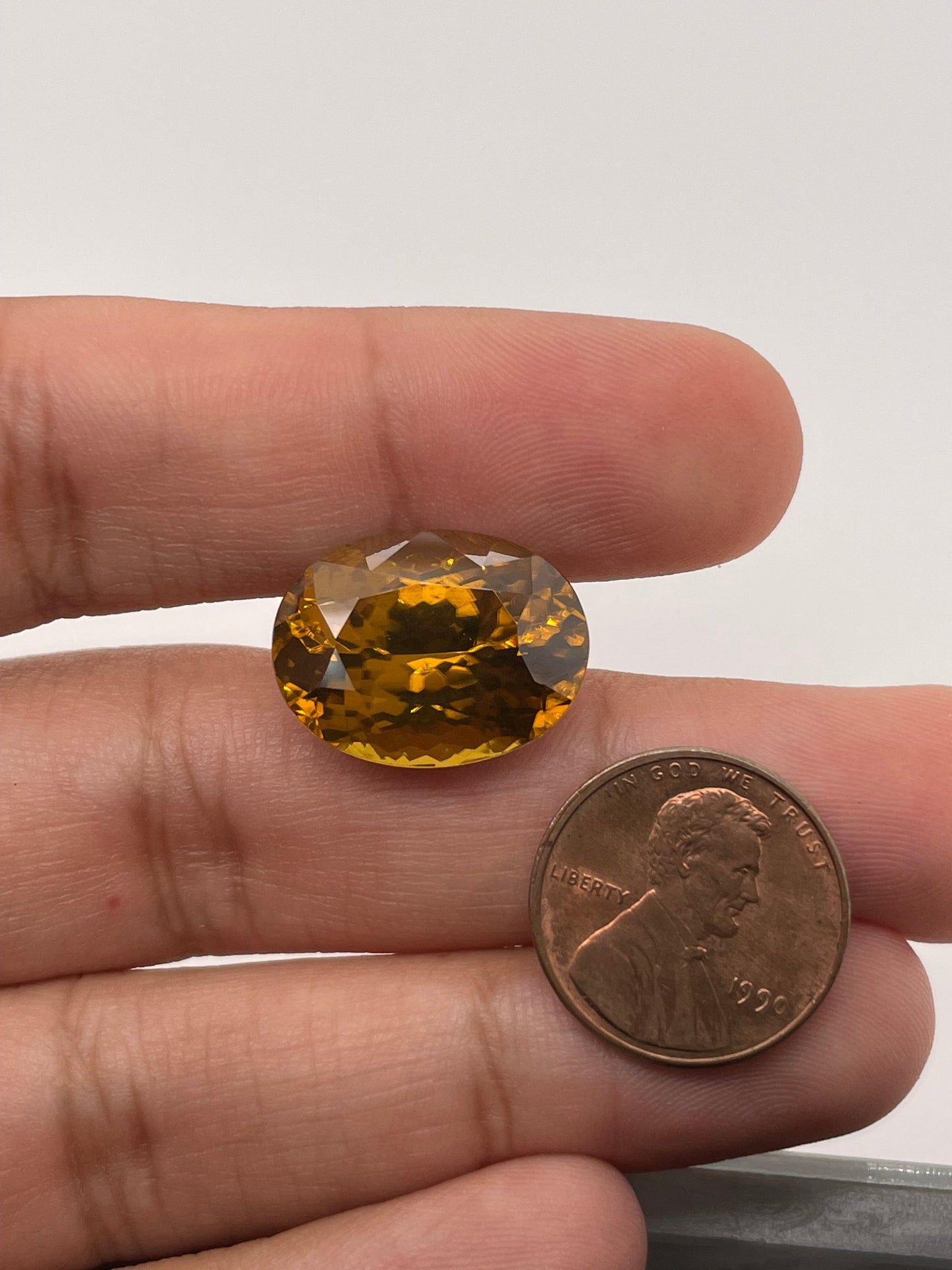 19x14mm Oval Brown Zircon
