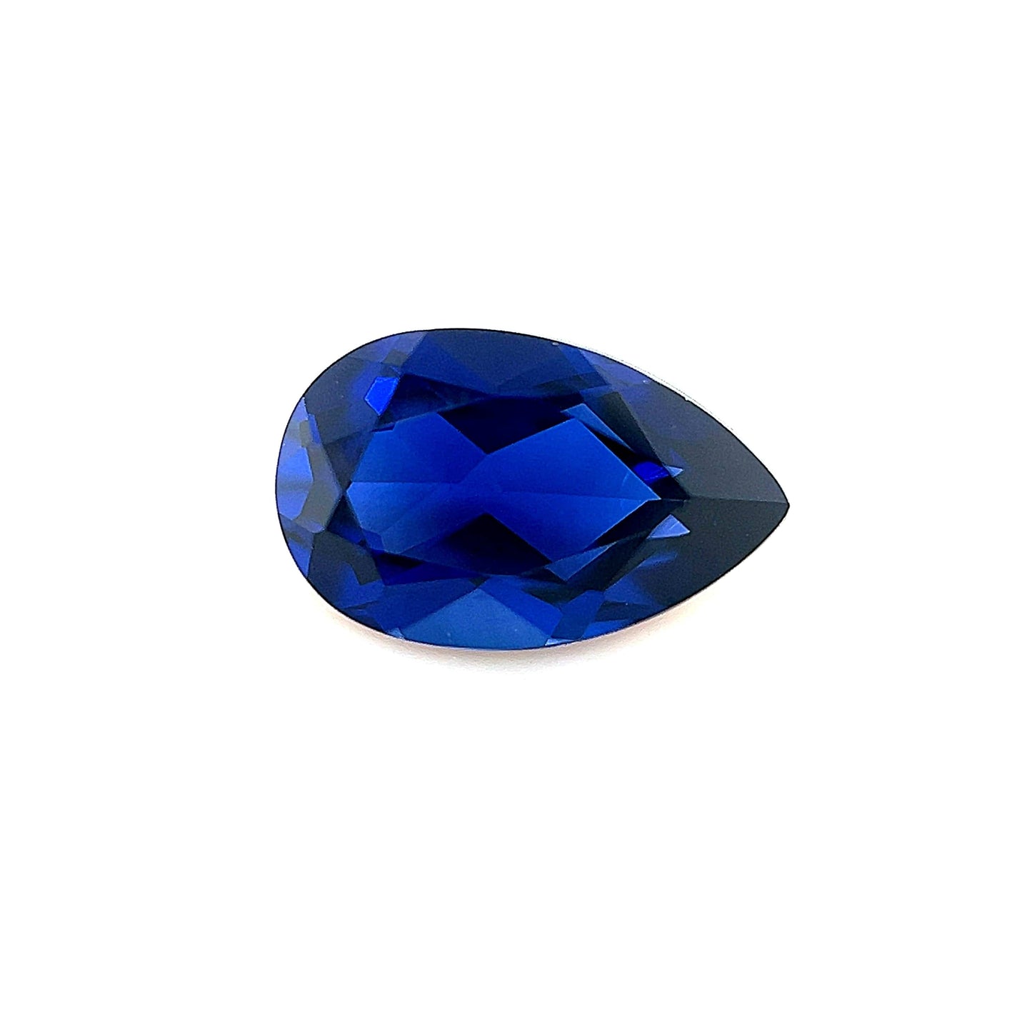 8x5 Exceptional Pear Lab Created Blue Sapphire