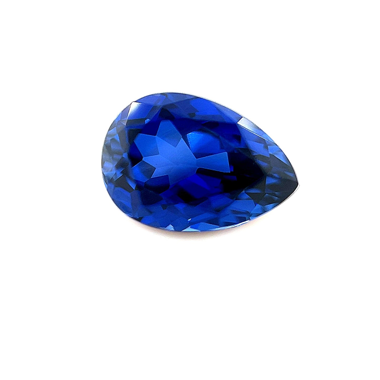 10x7 Exceptional Pear Lab Created Blue Sapphire