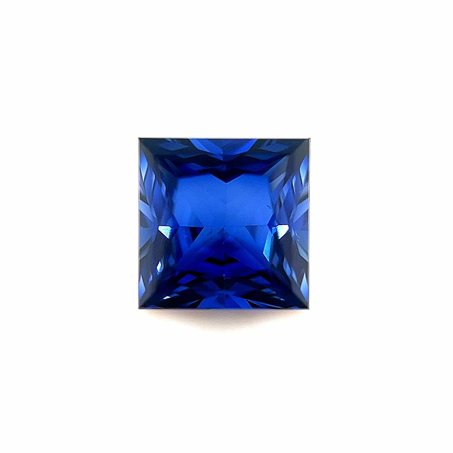 8mm Exceptional Square Princess Created Blue Sapphire