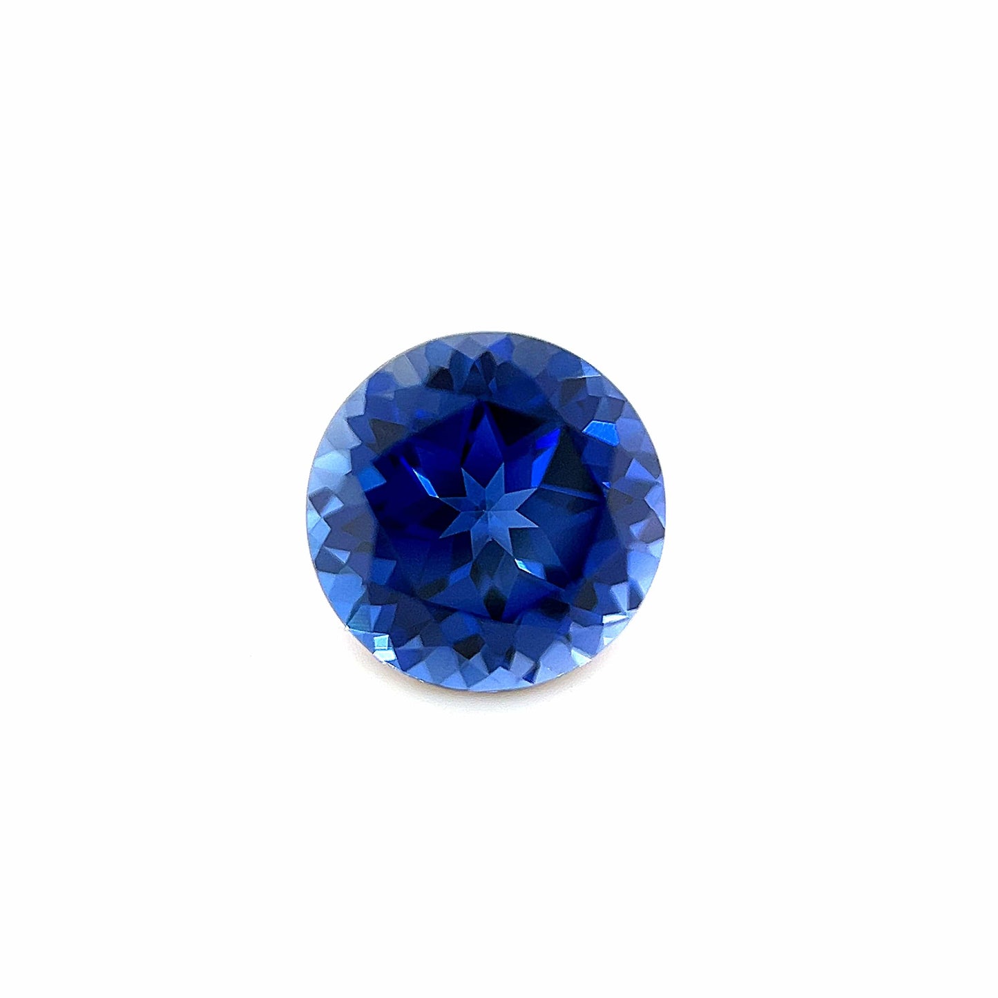 9mm Exceptional Round Lab Created Blue Sapphire