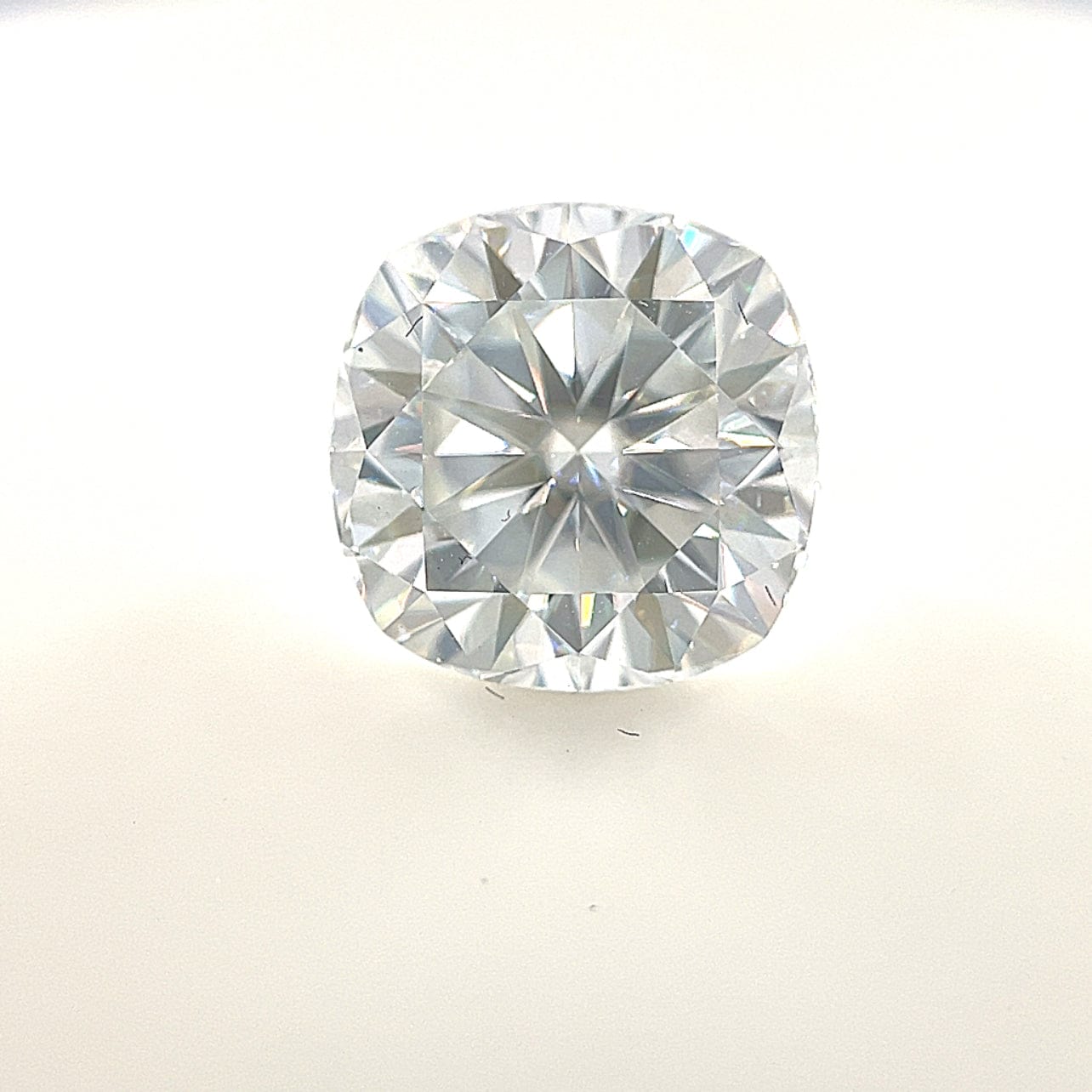 10mm Cushion White Moissanite