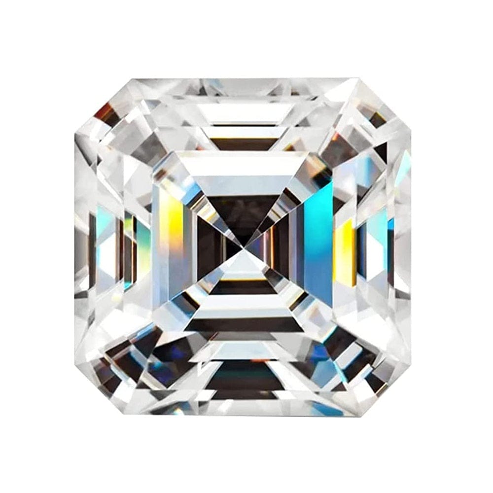 9mm Asscher White Moissanite