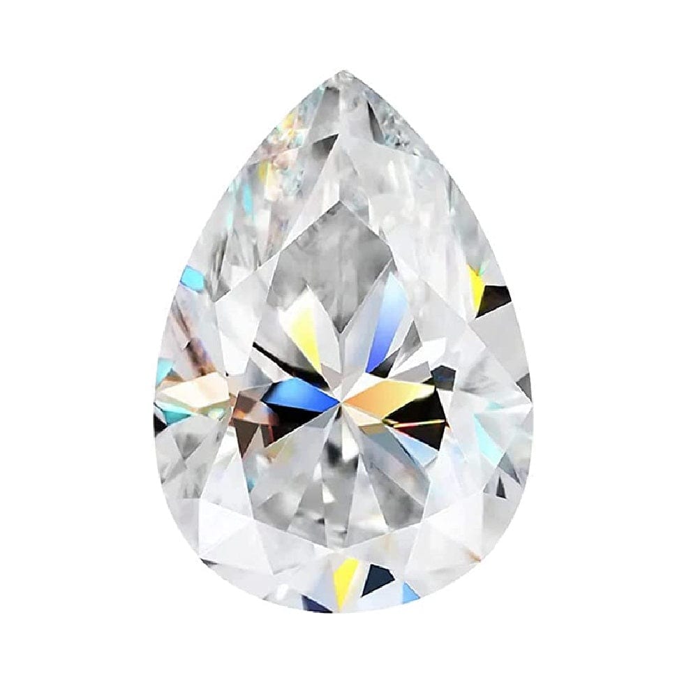 13x9 Pear White Moissanite