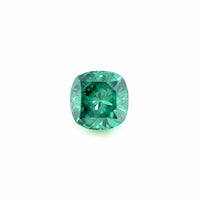 6mm Cushion Green Moissanite