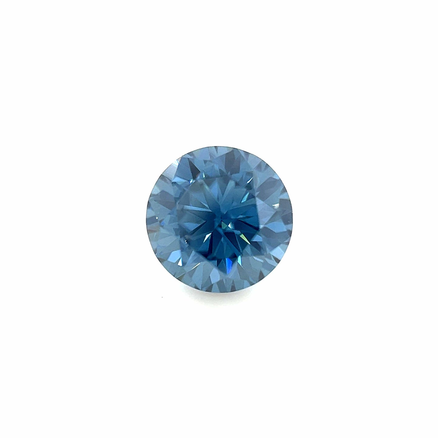 6mm Round Blue Moissanite