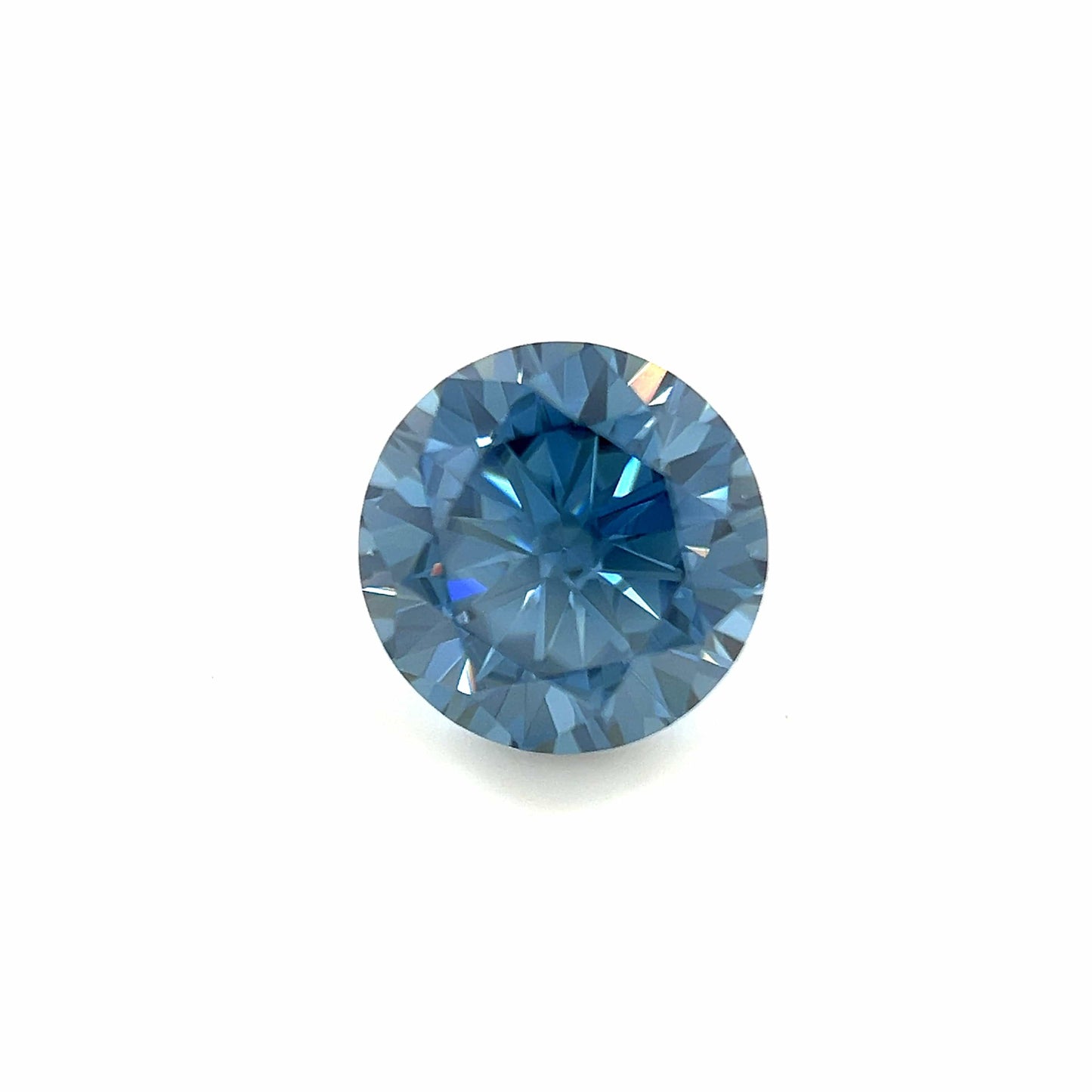7mm Round Blue Moissanite