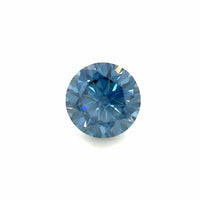 7mm Round Blue Moissanite