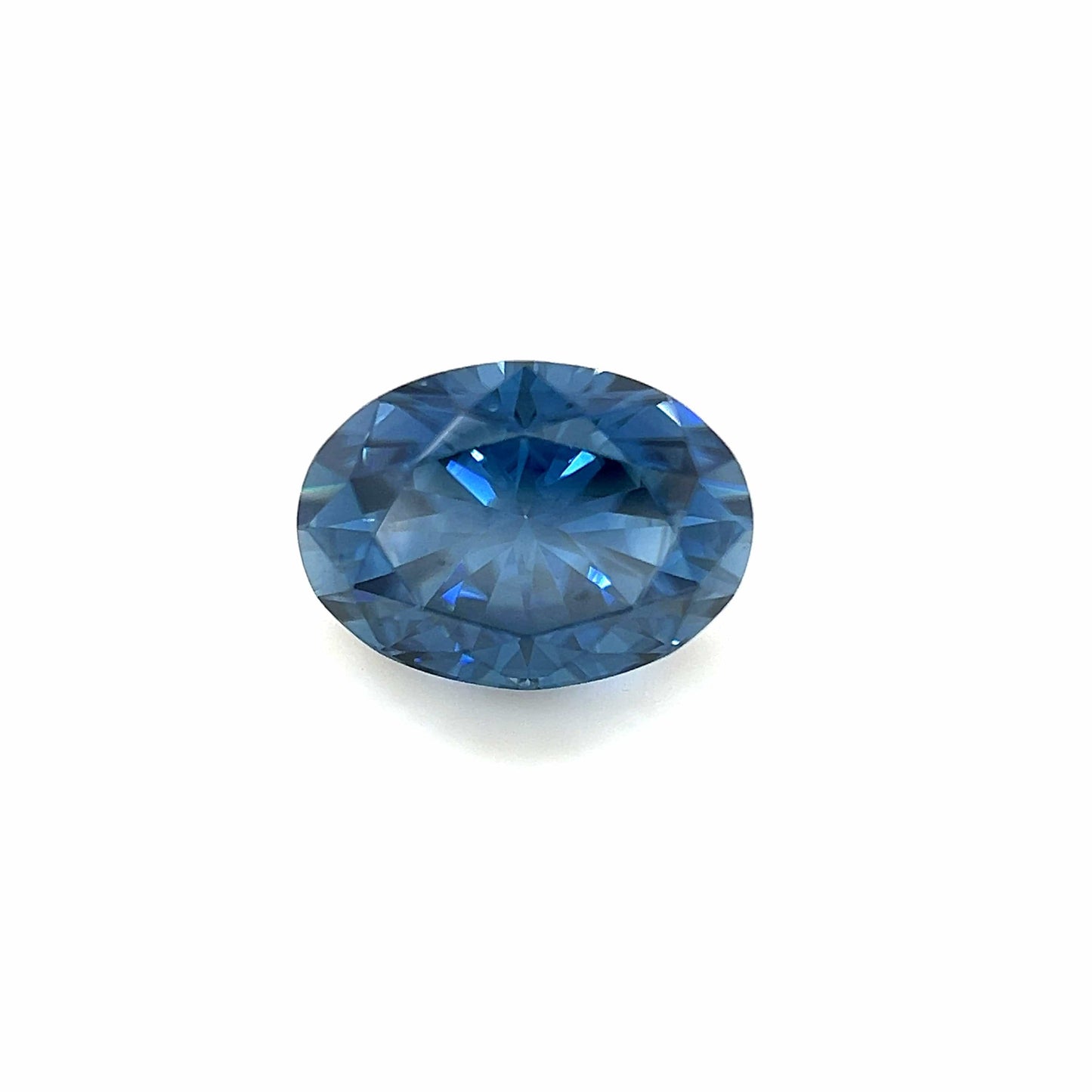 7.0x5.0 Oval Blue Moissanite