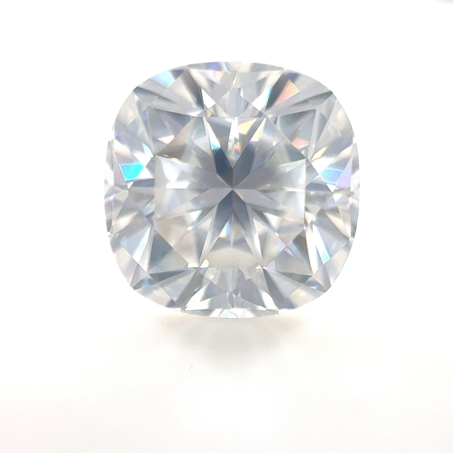 14mm Cushion White Moissanite