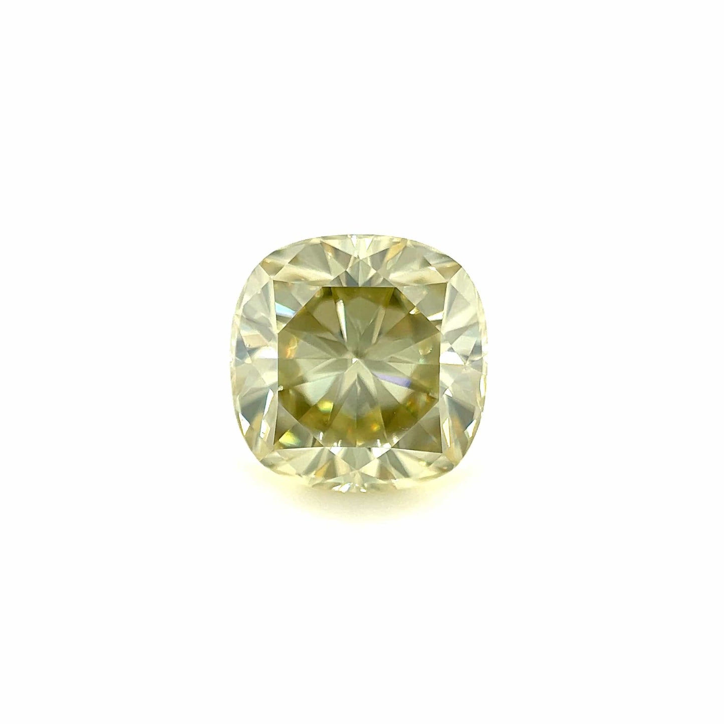 9mm Cushion Yellow Moissanite