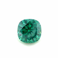 9mm Cushion Green Moissanite
