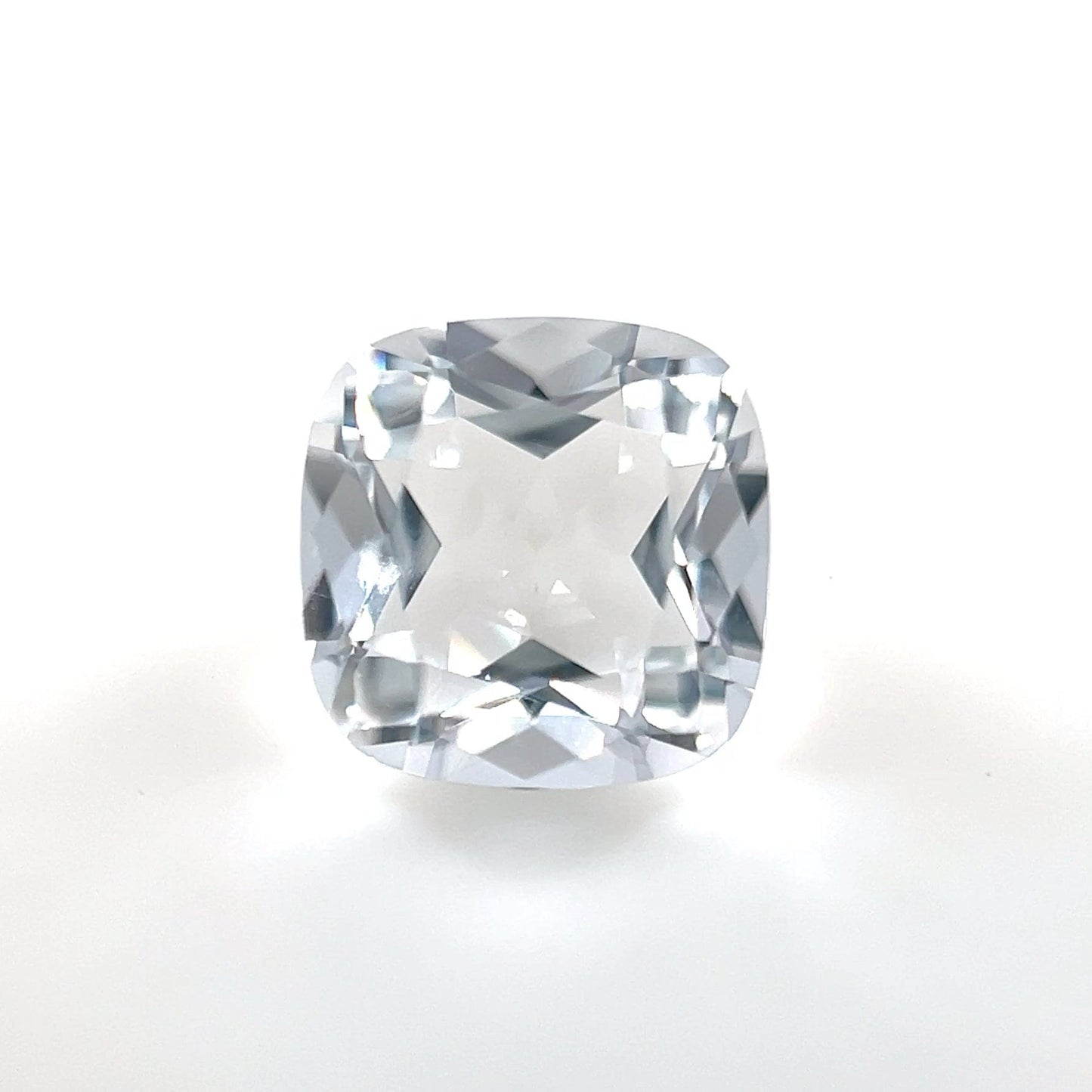 8mm Cushion White Topaz