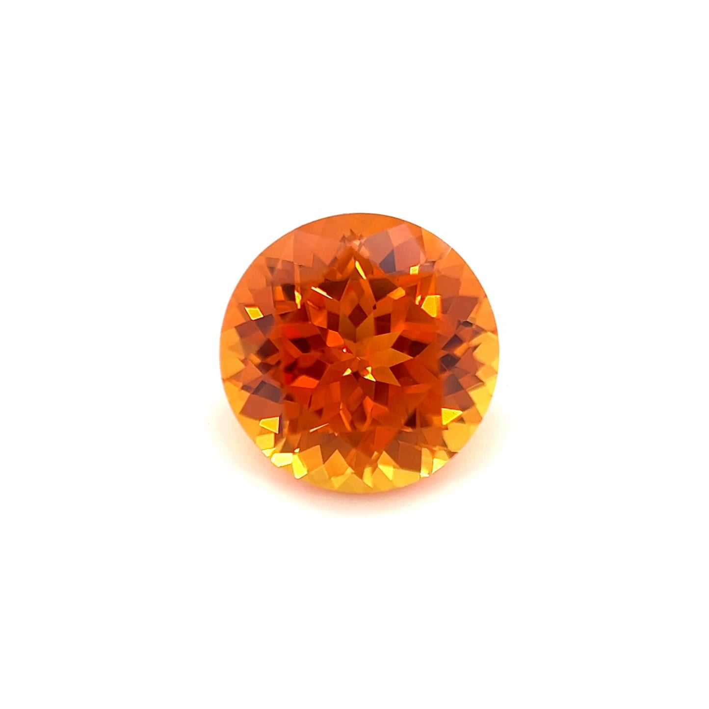 9mm Exceptional Round Lab Created Orange Sapphire