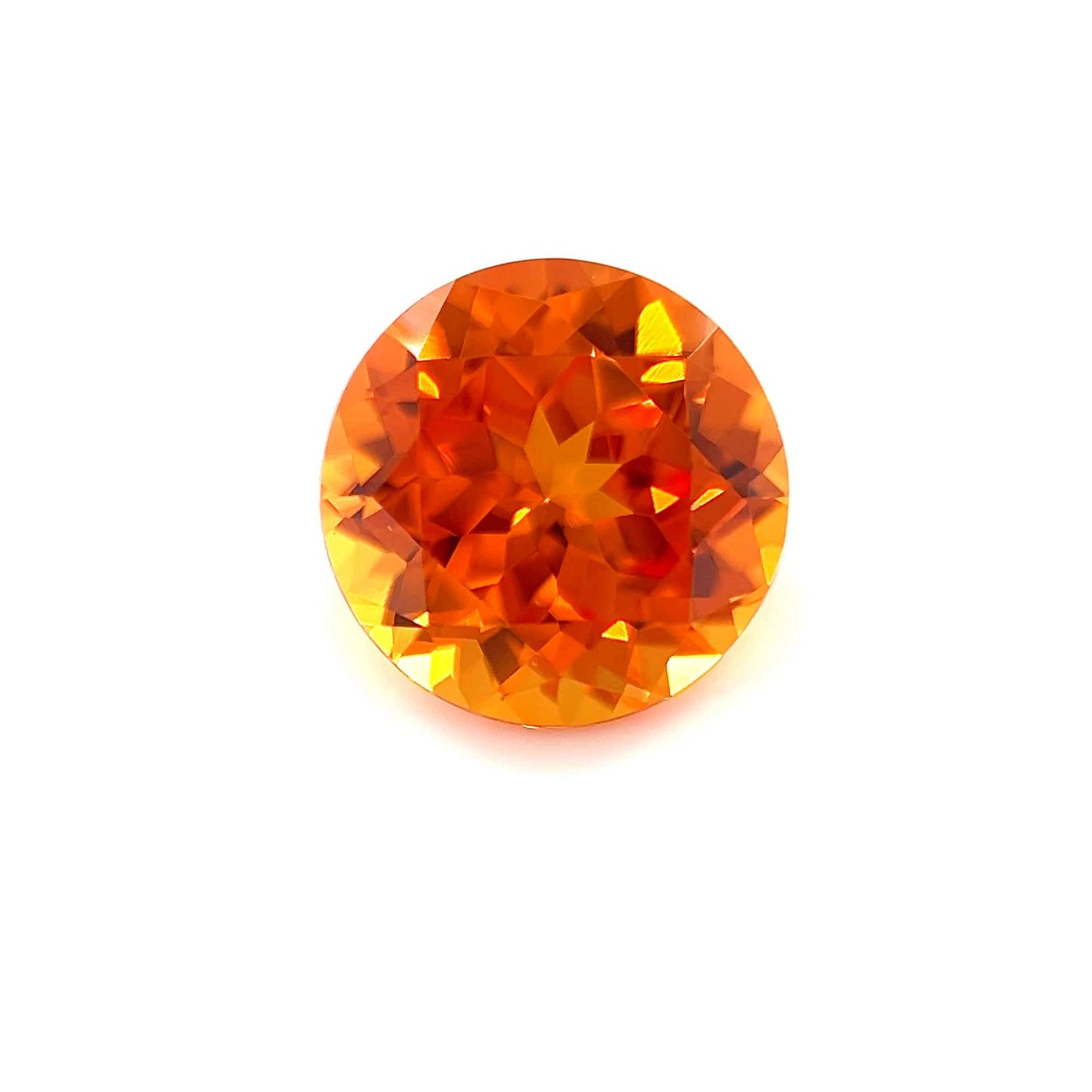 10mm Exceptional Round Lab Created Orange Sapphire