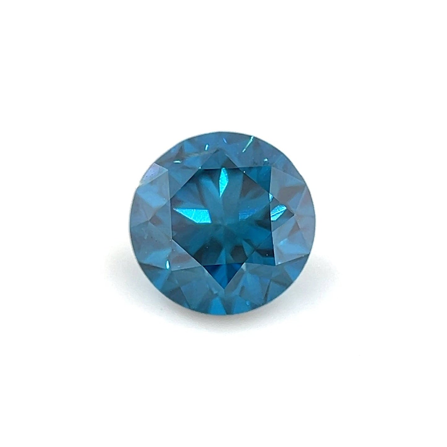 1.27 Carats Round 6.50 x 6.50 x 4.50 Exceptional Blue Diamond