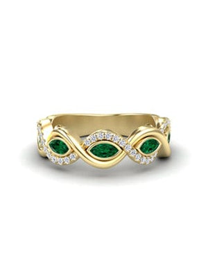 Emerald and Diamond Ring