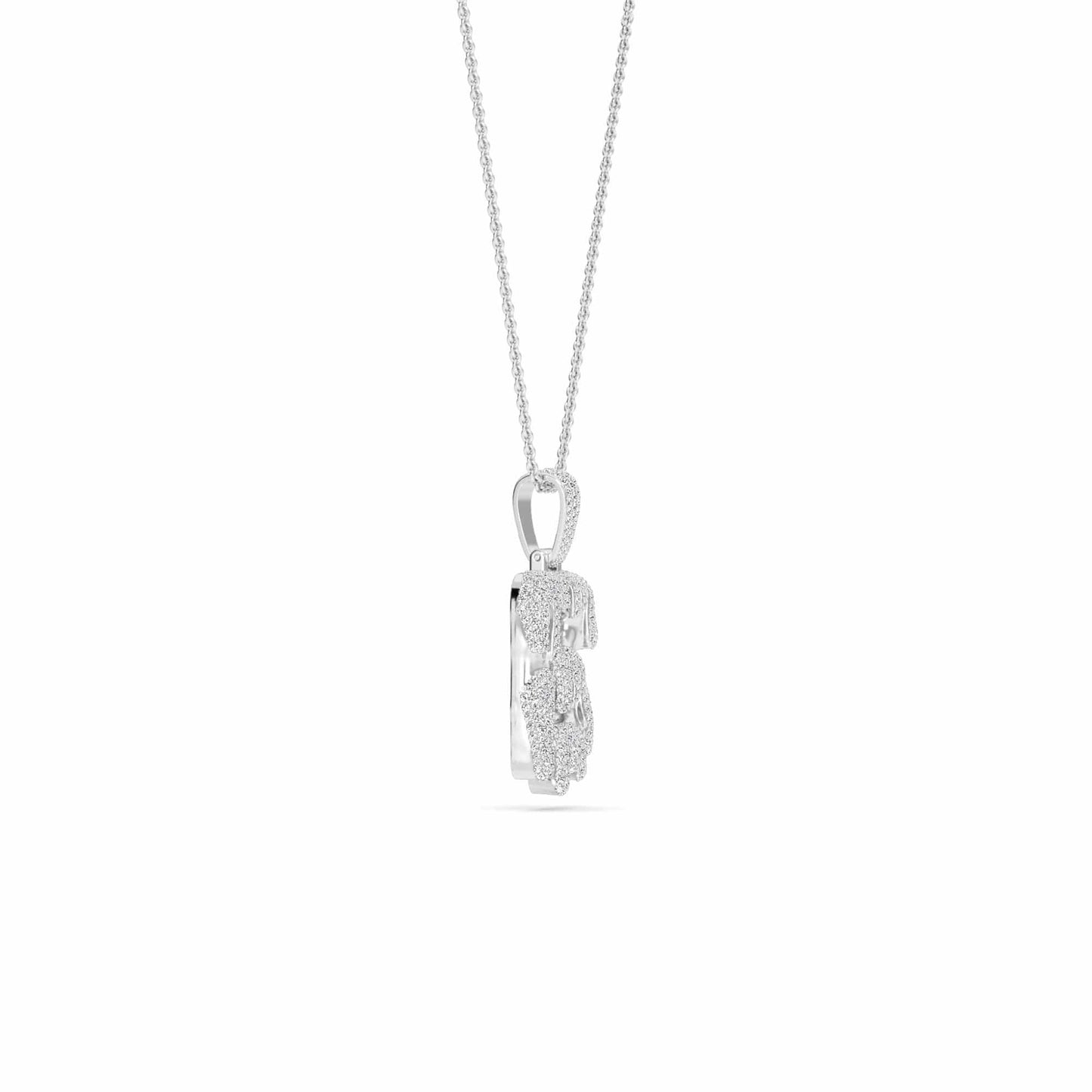 B Initial Dripping Diamond Pendant Necklace - Blake