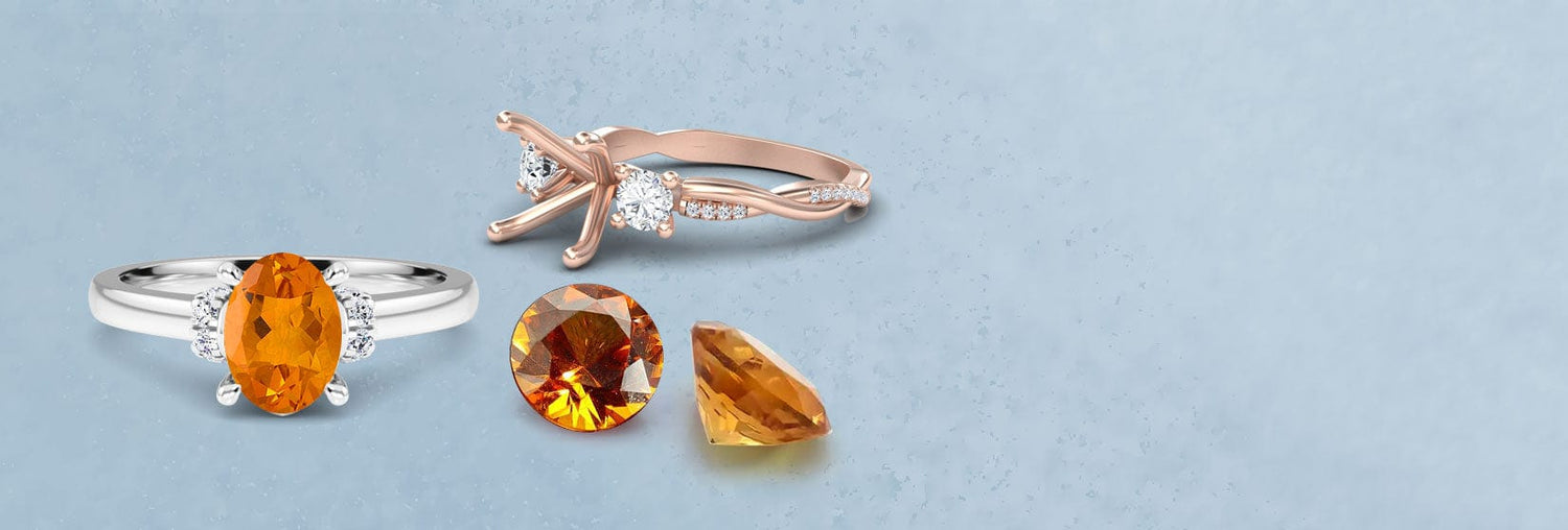 Design Your Own Citrine Rings