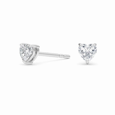 Lab Diamond Earrings - Three Prong - Ember