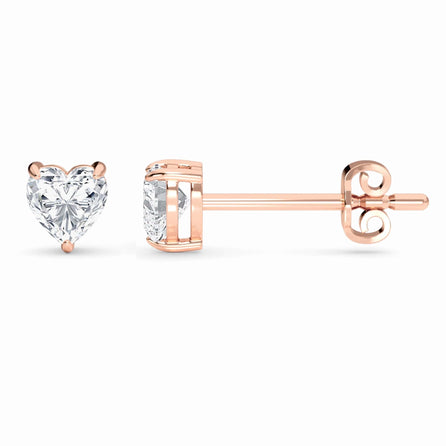 Lab Diamond Earrings - Three Prong - Ember