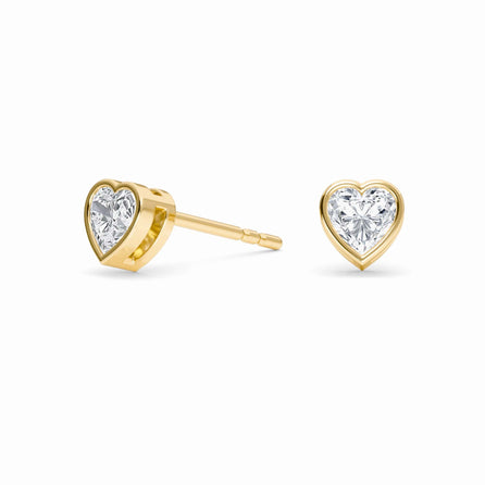 Lab Diamond Earrings - Bezel Set - Skye