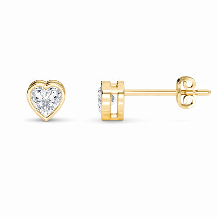 Lab Diamond Earrings - Bezel Set - Skye