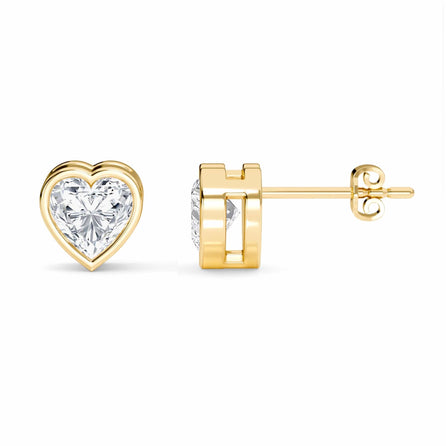 Lab Diamond Earrings - Bezel Set - Skye