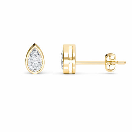 Lab Diamond Earrings - Bezel Set - Zola