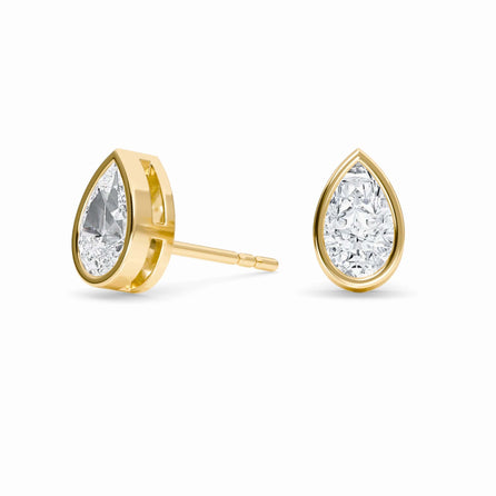 Lab Diamond Earrings - Bezel Set - Zola