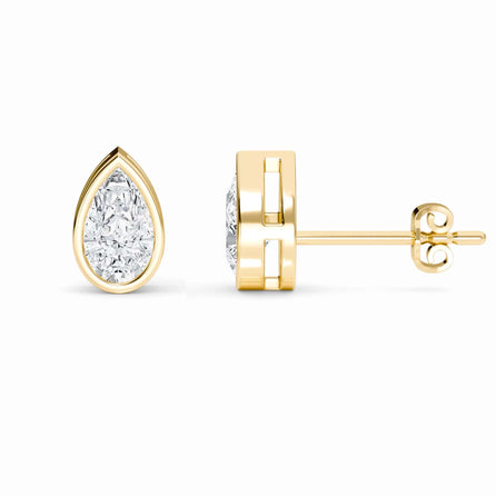 Lab Diamond Earrings - Bezel Set - Zola
