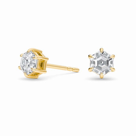 Lab Diamond Earrings - Six Prong - Tina