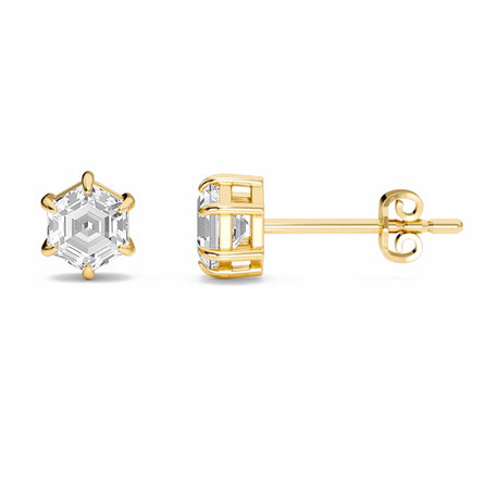 Lab Diamond Earrings - Six Prong - Tina