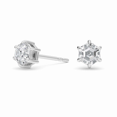 Lab Diamond Earrings - Six Prong - Tina
