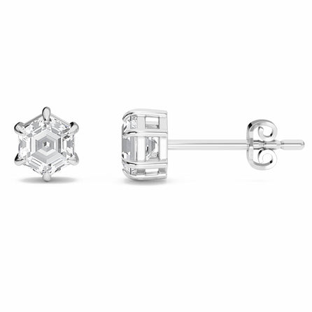 Lab Diamond Earrings - Six Prong - Tina