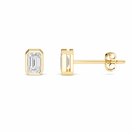 Lab Diamond Earrings - Bezel Set - Taylor