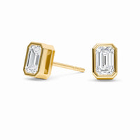 Lab Diamond Earrings - Bezel Set - Taylor