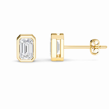 Lab Diamond Earrings - Bezel Set - Taylor
