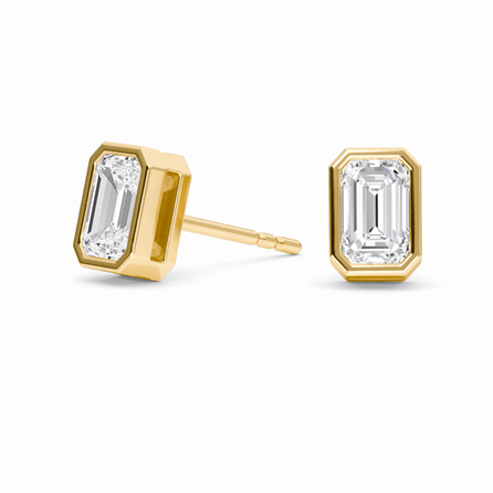 Lab Diamond Earrings - Bezel Set - Taylor