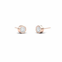 Lab Diamond Earrings - Bezel Set - Ishanvi