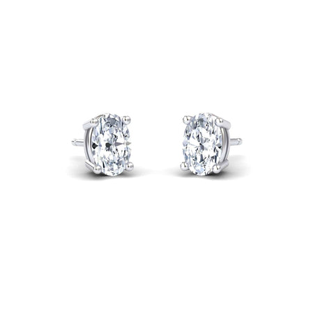 Lab Diamond Earrings - Four Prong - Lainey